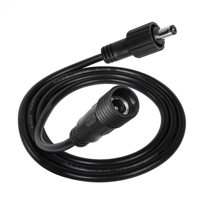 Jack à courant continu masculin à féminin étanche à l'eau 5.5x2.1mm 5.5x2.5mm 3.5x1.35mm câble d'extension d'alimentation pour la lumière LED 0
