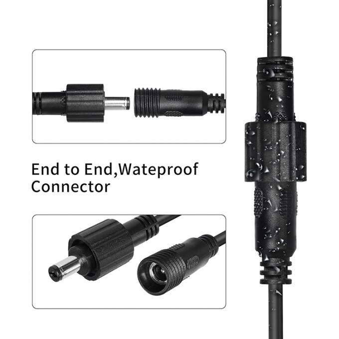 Jack à courant continu masculin à féminin étanche à l'eau 5.5x2.1mm 5.5x2.5mm 3.5x1.35mm câble d'extension d'alimentation pour la lumière LED 1