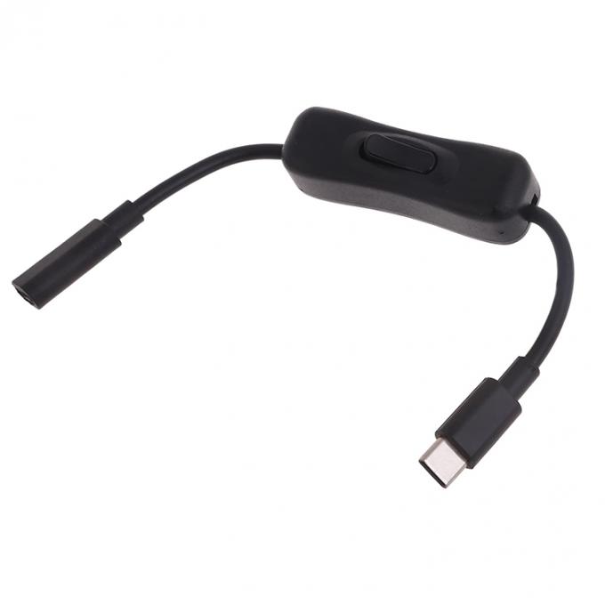 Homme à femme USB de type C à C Éteignez le câble d'extension de charge de données pour le téléphone à lampe à LED Raspberry Pi 0