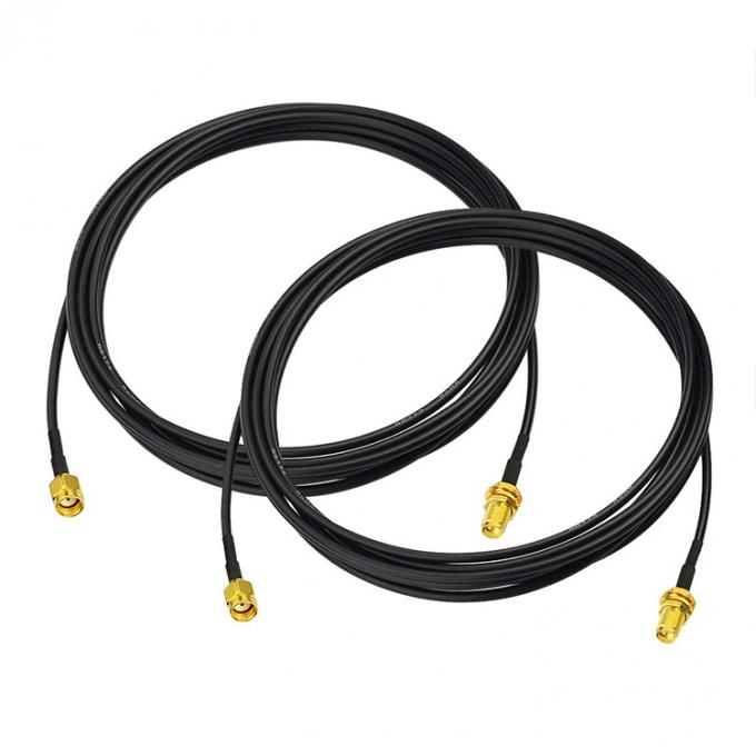 RG174 câble d'extension d'antenne coaxiale RP SMA mâle à RP SMA femelle pour caméra de sécurité Wifi Router 4