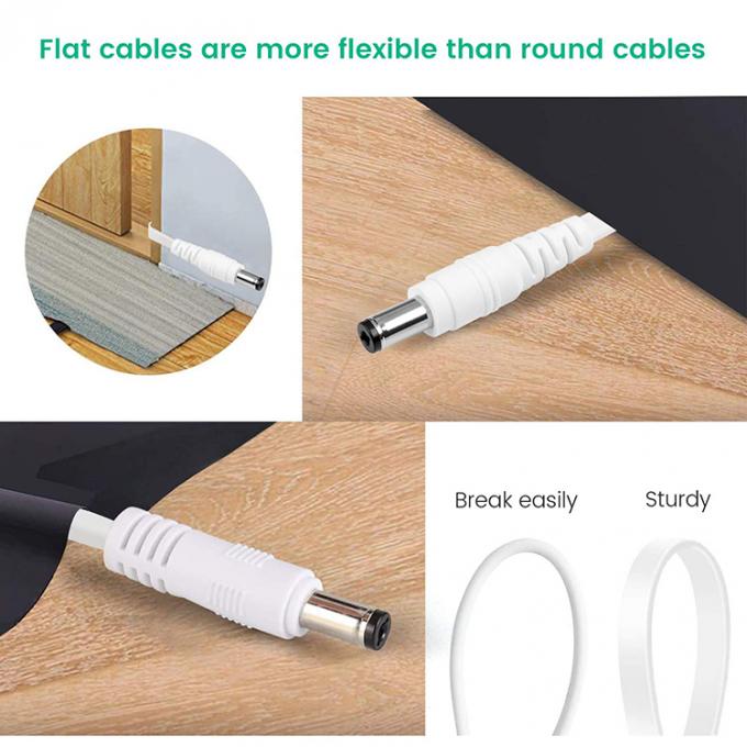 1m 3m 5m 12V mâle à mâle femelle à courant continu plat 5.5x2.1mm 5.5x2.5mm 3.5x1.35mm câble d'extension d'alimentation Jack à baril pour caméra de vidéosurveillance LED 6