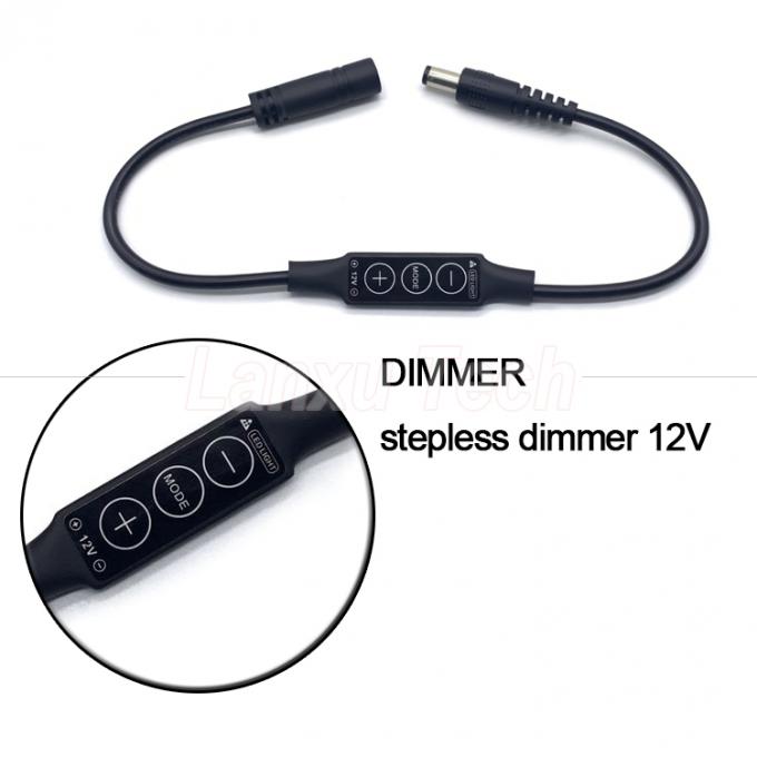 Lumière sans pas de type mâle à femelle jack à baril CC 5,5x2,1 mm 5,5x2,5 mm 3,5x1,35 mm Dimmer câble pour lampe à LED 0