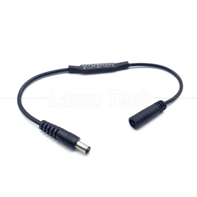 Lumière sans pas de type mâle à femelle jack à baril CC 5,5x2,1 mm 5,5x2,5 mm 3,5x1,35 mm Dimmer câble pour lampe à LED 1