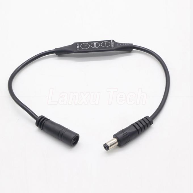 Lumière sans pas de type mâle à femelle jack à baril CC 5,5x2,1 mm 5,5x2,5 mm 3,5x1,35 mm Dimmer câble pour lampe à LED 4
