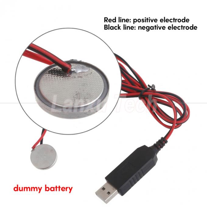 USB 5v à 3v sortie éliminateur de batterie CR2032 remplacer le câble de chargeur 4