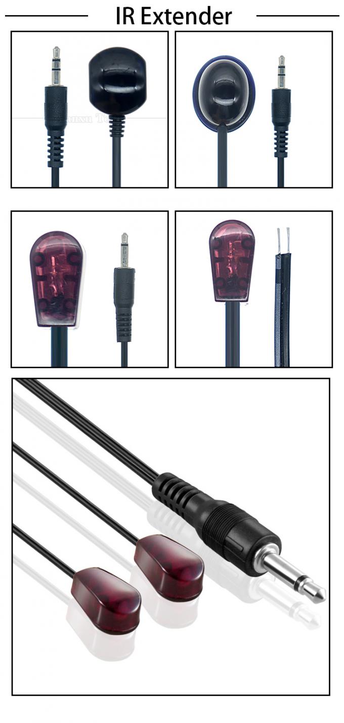 3.5mm Jack Audio Jack Récepteur IR Infrarouge Émetteur Émetteur Répéteur Répéteur Extenseur Cable pour boîtes de câble DVR TV STB 0