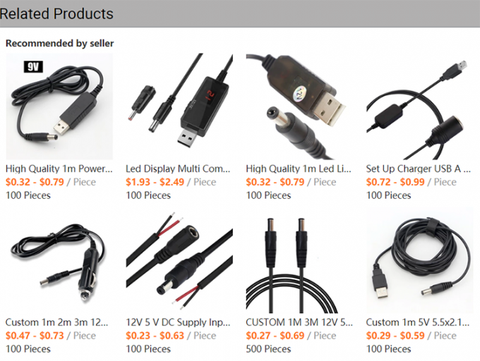 12V LED Strip Light Power on off Switch Connecteur USB à câble de charge convertisseur de fil ouvert 0