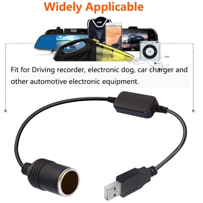 USB Un câble convertisseur de puissance mâle à 12v 4