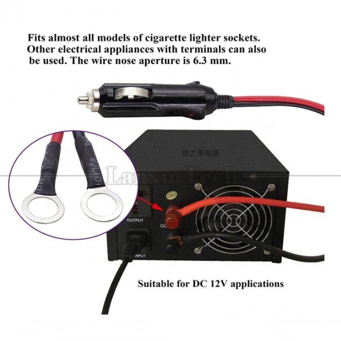 15A haut courant courant continu électrique Cigarette Plug à O Ronde forme terminal câble pour voiture 5