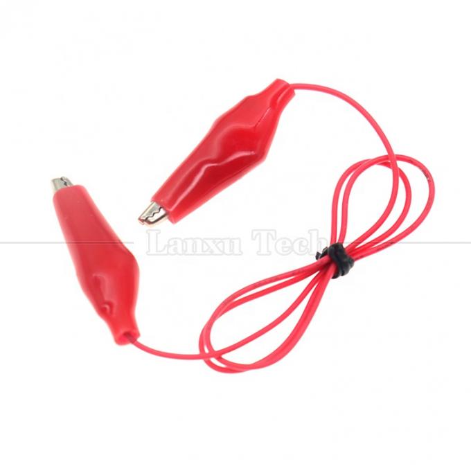 Noir Rouge Alligator électrique Crocodile pinces Clips câble de test de puissance de la batterie 1