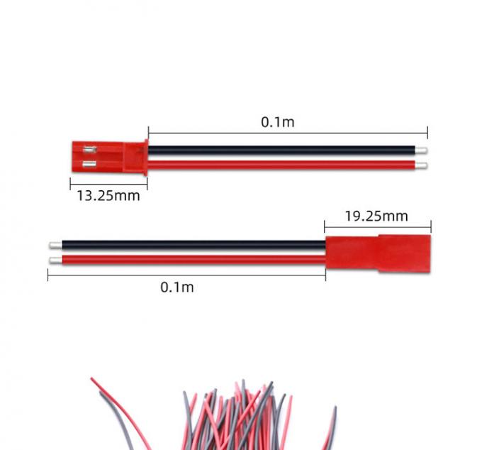22AWG mâle femelle 2 PIN JST SYP RCY connecteur de prise à l'extrémité nue de fil pigtail câble de plomb harnais pour batterie à bande LED 3