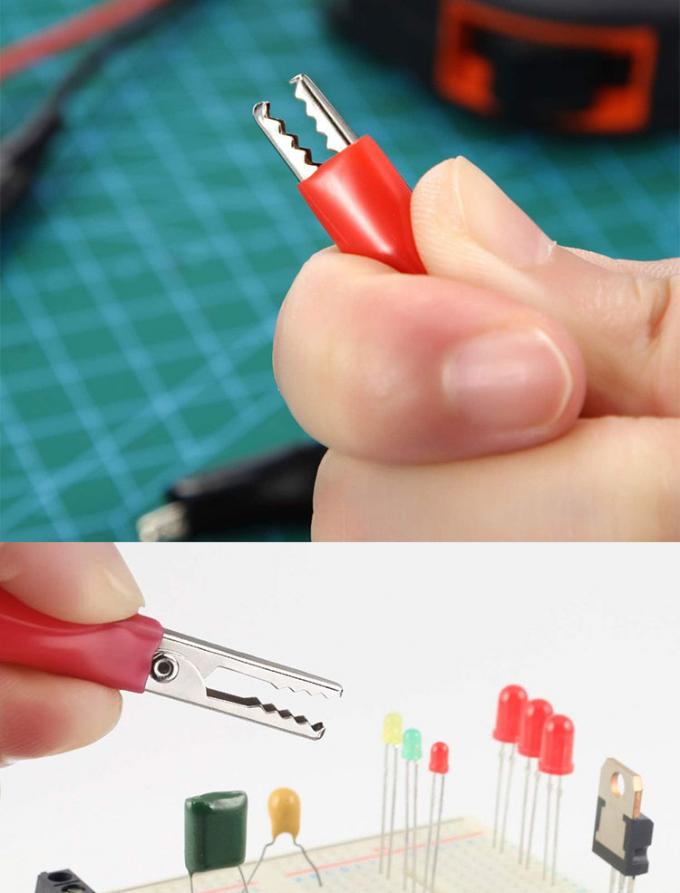 12v à double extrémité noir rouge conduit électrique de test Jumper fil d'alligator crocodile clips câble 3