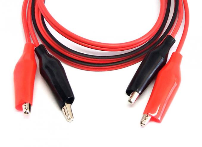 12v à double extrémité noir rouge conduit électrique de test Jumper fil d'alligator crocodile clips câble 7