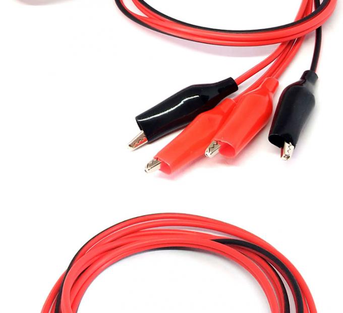 12v à double extrémité noir rouge conduit électrique de test Jumper fil d'alligator crocodile clips câble 6