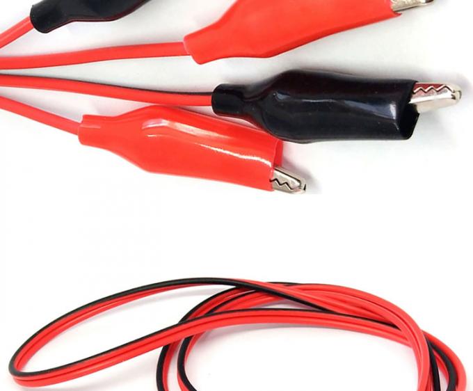 12v à double extrémité noir rouge conduit électrique de test Jumper fil d'alligator crocodile clips câble 5