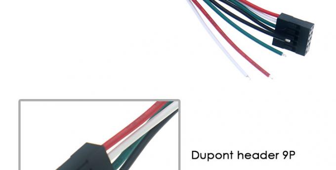 OEM 2.54mm Pitch 9 PIN Header Dupont connecteur câble de câblage 3