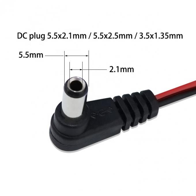 Jack à baril en courant continu OEM personnalisé à JST XH 2 broches 2.54 câble d'alimentation 1