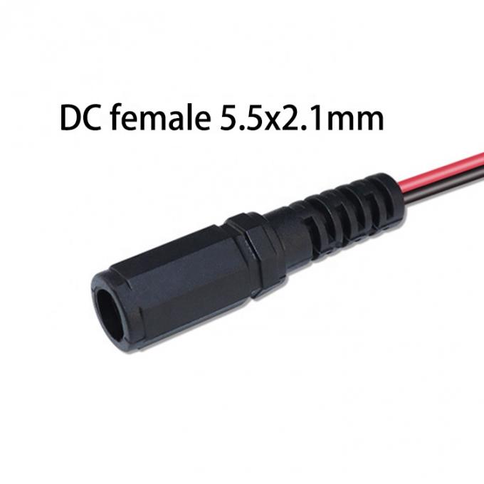 12V DC 5,5x2,1 mm Jack à baril féminin pour clips d'alligator Connecteurs de câble d'alimentation pour caméra de sécurité CCTV 2