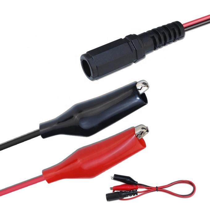 12V DC 5,5x2,1 mm Jack à baril féminin pour clips d'alligator Connecteurs de câble d'alimentation pour caméra de sécurité CCTV 5
