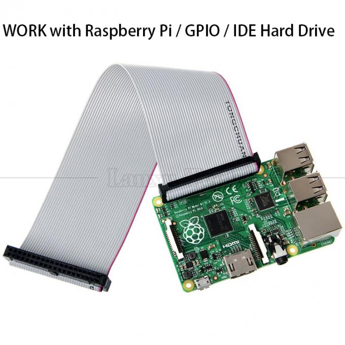 Femme à femme 16 PIN 1,27 mm Pitch IDC 2,54 mm Connecteur GPIO câble filaire gris à ruban plat pour disques durs CD Raspberry Pi 7