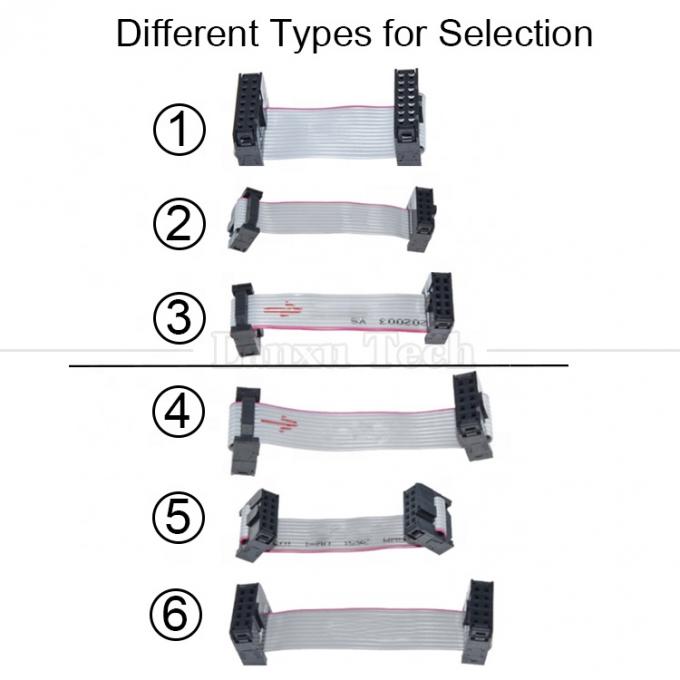 Personnalisé 4 à 80 10 16 18 20 30 40 50 60 64 PIN 1,27 mm de hauteur FCC IDC 2,54 mm de connecteur câble à ruban plat 2