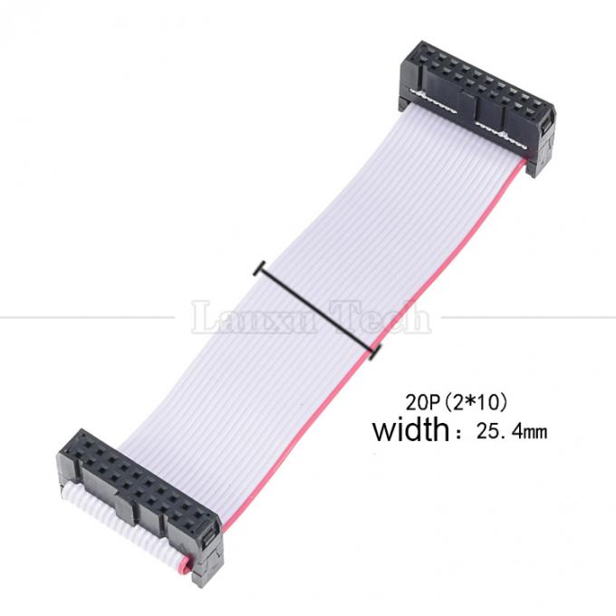 Personnalisé 4 à 80 10 16 18 20 30 40 50 60 64 PIN 1,27 mm de hauteur FCC IDC 2,54 mm de connecteur câble à ruban plat 5