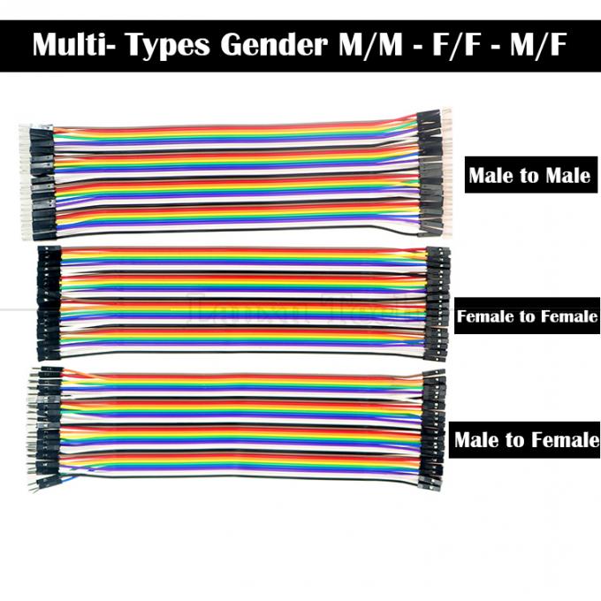 10cm 20cm 30cm Femme à Femme Homme à Homme 40 broches connecteur Dupont Panneau GPIO Jumper fils pour Arduino Raspberry Pi 5