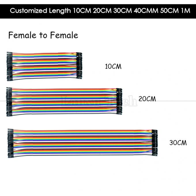 10cm 20cm 30cm Femme à Femme Homme à Homme 40 broches connecteur Dupont Panneau GPIO Jumper fils pour Arduino Raspberry Pi 6