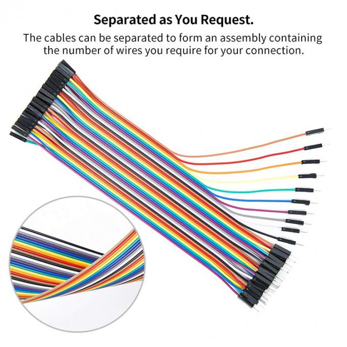 40 PIN mâle femelle à mâle femelle Dupont GPIO câble panneau de repassage fil pour Arduino 9