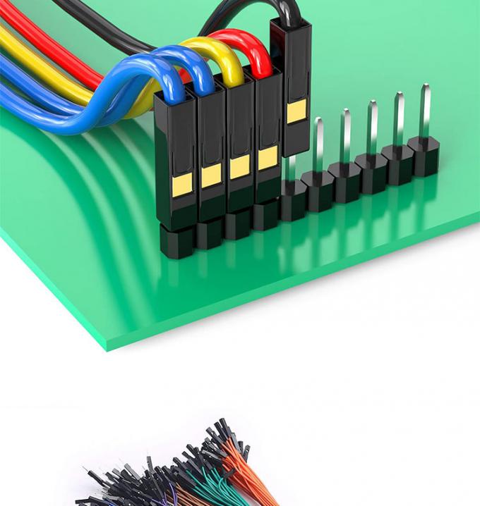 Homme à Homme Femme à Femme 2.54mm 1 broche Dupont Connecteur sans soudure Panneau à pain Jumper fil pour Arduino 5