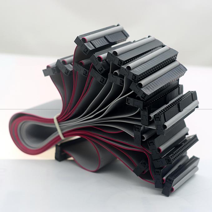 6 8 10 12 14 16 18 20 24 26 30 32 34 40 50 60 64 PIN 1,27 mm Pinceur IDC 2,54 mm Connecteur 2,0 mm Cable filaire gris à ruban plat 1