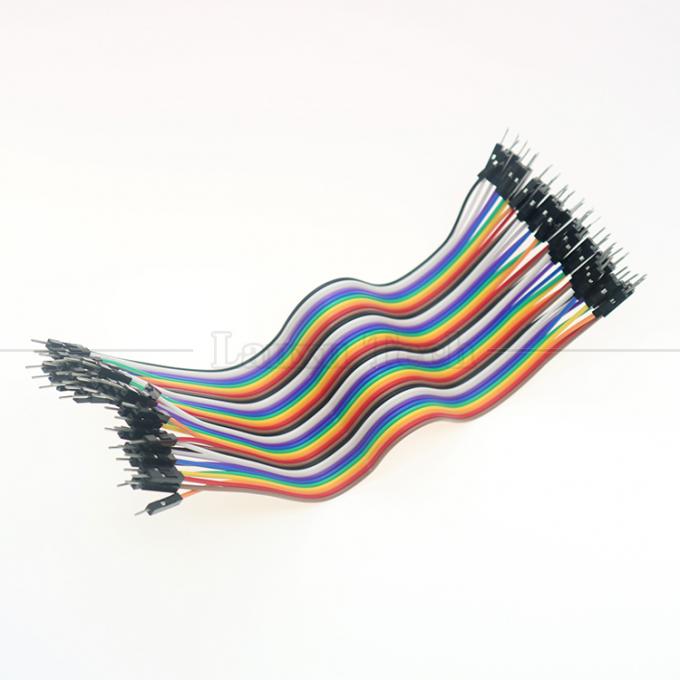 10cm 20cm 30cm 40 Pin Homme à Homme Femme à Femme Dupont GPIO Panneau à pain Rainbow Ribbon Jumper Fil pour Raspberry Pi 5