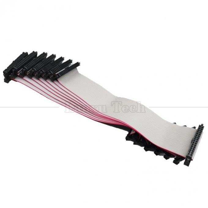 IDC 2,54 mm Connecteur 8 10 12 14 16 18 20 30 40 50 60 PIN 1,27 mm Cable à ruban plat gris pâle 9