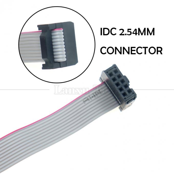 Femme à Femme 10 PIN 1,27 mm Pitch IDC 2,54 mm Connecteur GPIO câble filaire gris à ruban plat pour disques durs CD Raspberry Pi 1