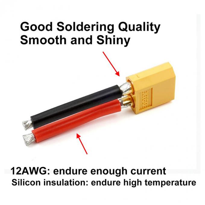 Connecteur XT60 de haute qualité 12AWG fil de silicium câble d'extension de plomb pour RC Lipo batterie FPV drone de course 2