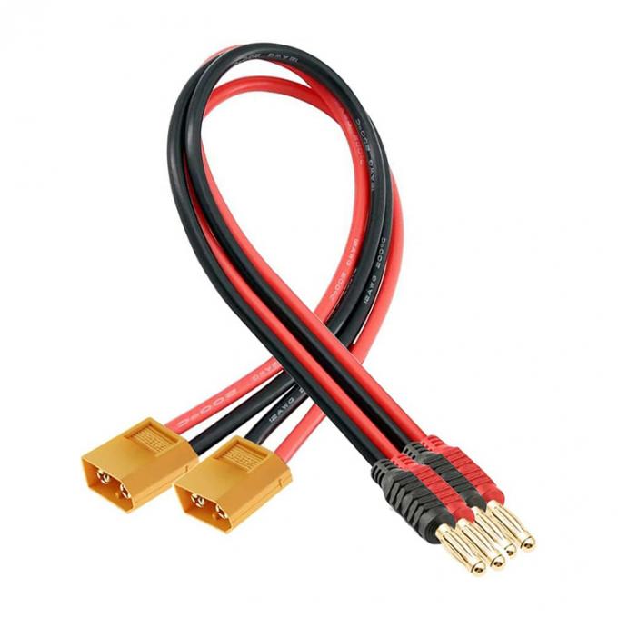 14AWG XT60 Male Plug to 4mm Banana Connector Cable pour la charge de la batterie RC Lipo FPV Drone 1