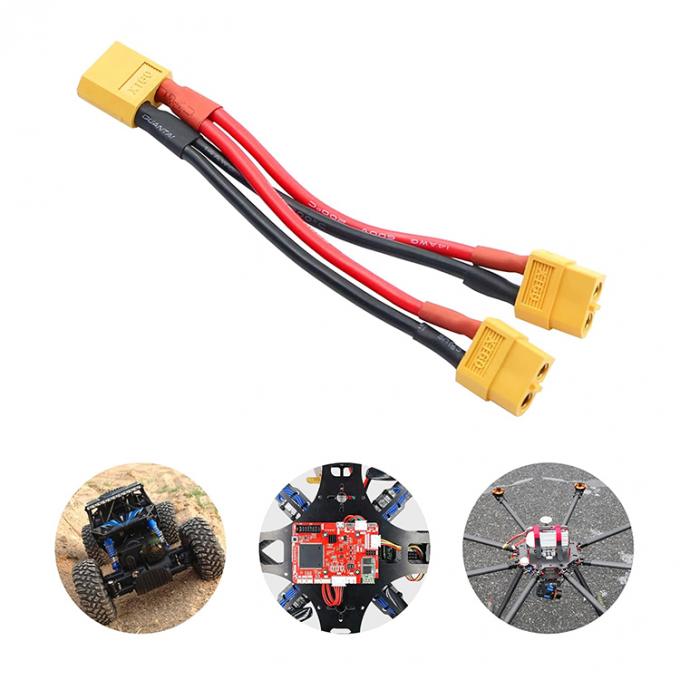 14AWG XT60 1 mâle à 2 femelles câble d'extension Y Splitter pour batterie RC Lipo 5