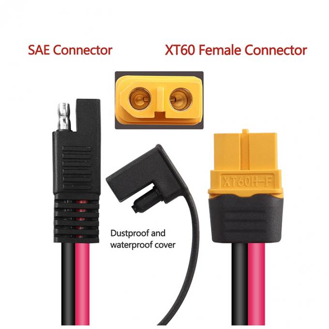 12AWG SAE à XT60 câble d'extension adaptateur de connecteur pour la batterie Lipo de la centrale solaire 1