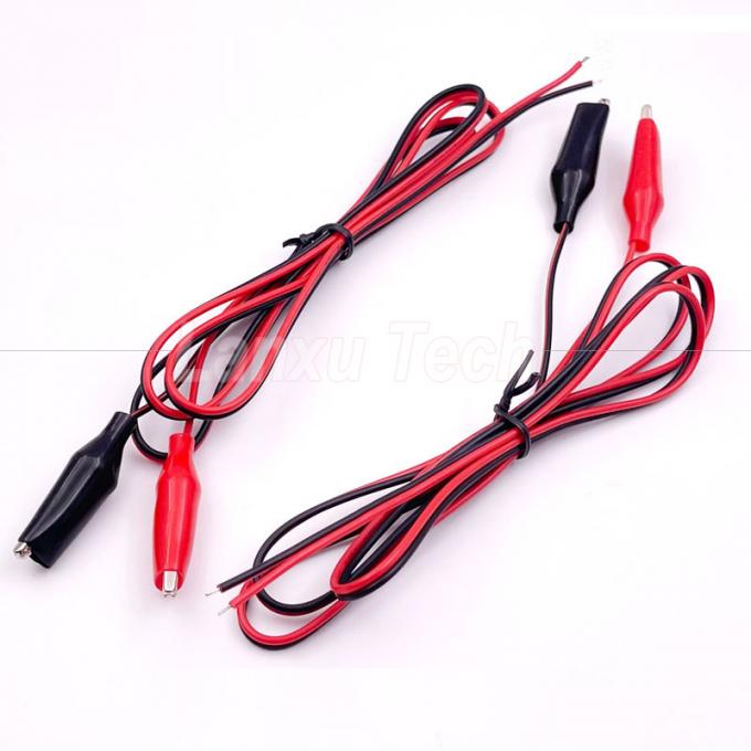 12v noir rouge test électrique conduit Jumper fil d'alligator crocodile clips câble 0