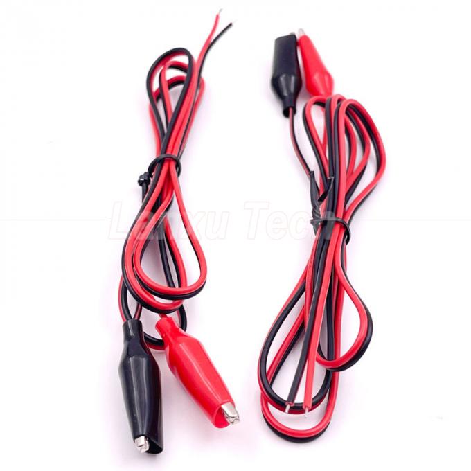 12v noir rouge test électrique conduit Jumper fil d'alligator crocodile clips câble 3