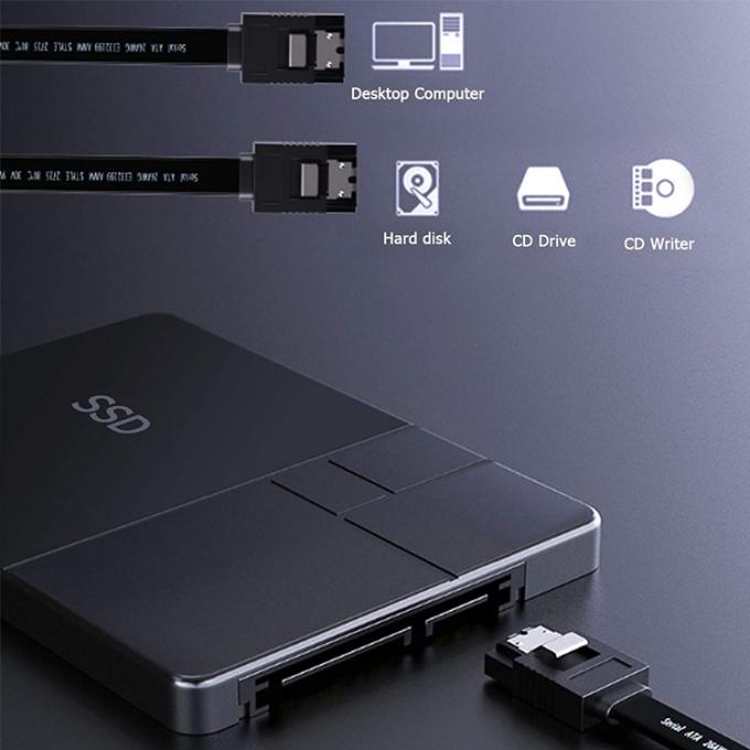 Chargement de données à haute vitesse 6Gbps 8pins Sata III 3.0 câble d'extension d'alimentation pour disque dur HDD SSD 7