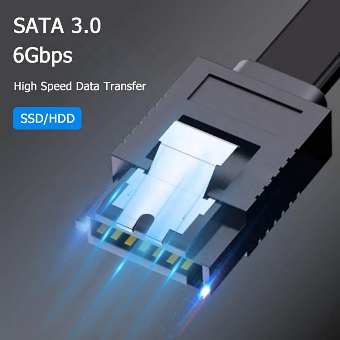 Chargement de données à haute vitesse 6Gbps 8pins Sata III 3.0 câble d'extension d'alimentation pour disque dur HDD SSD 5