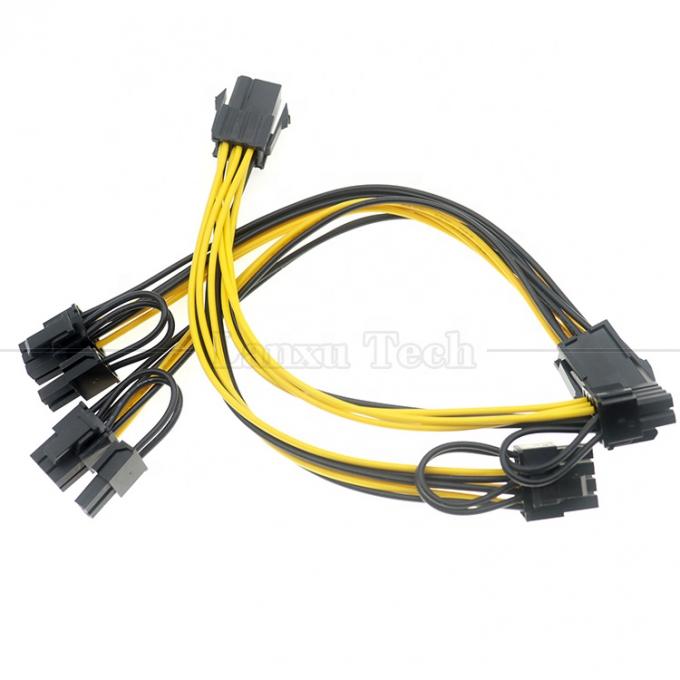 GPU 6 PIN à double 8 PIN 18AWG PCI Express Adaptateur d'alimentation de carte mère câble d'extension PCIe 0