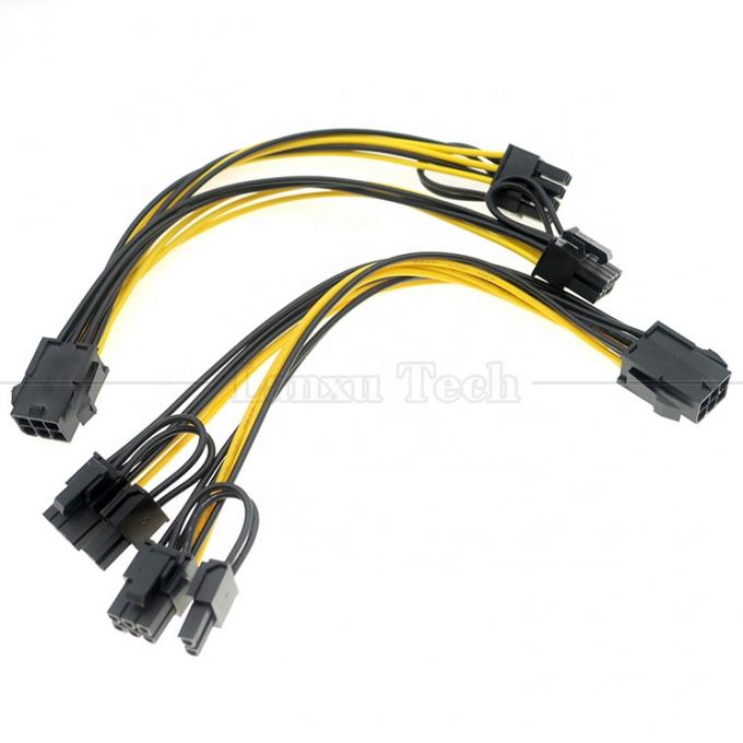 GPU 6 PIN à double 8 PIN 18AWG PCI Express Adaptateur d'alimentation de carte mère câble d'extension PCIe 4