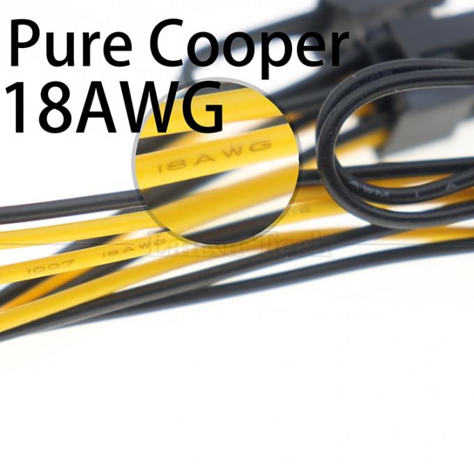 GPU 6 PIN à double 8 PIN 18AWG PCI Express Adaptateur d'alimentation de carte mère câble d'extension PCIe 3