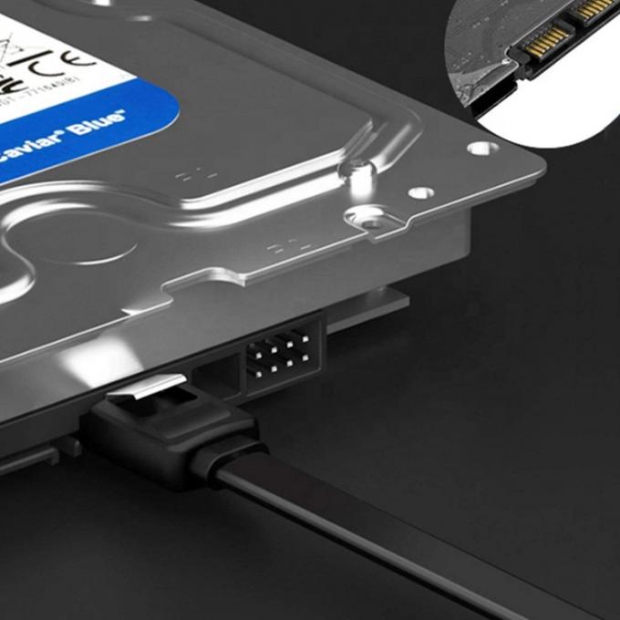Cable d'extension d'alimentation Sata 3.0 à haute vitesse à 90 degrés pour ordinateur à disque dur HDD 3