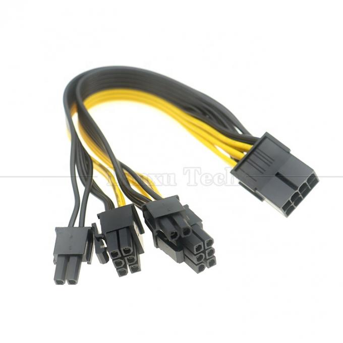 PCIe 8 broches mâle à double 8 broches femelle PCI Express graphiques carte vidéo GPU Splitter câble d'adaptateur d'alimentation 0