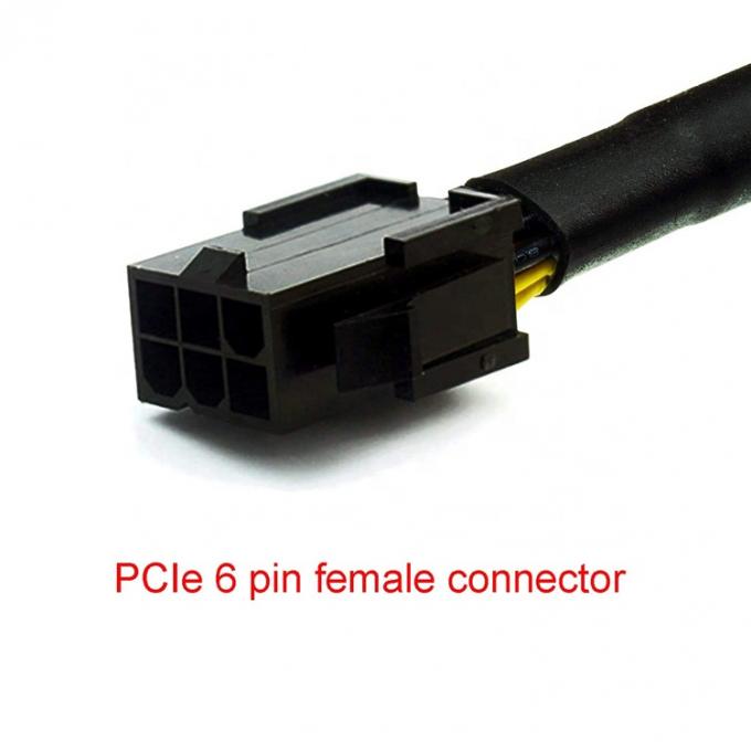 GPU 6 PIN Femme à double 8 PIN mâle 18AWG PCI Express carte mère alimentation adaptateur PCIe Riser 3.0 câble d'extension 3