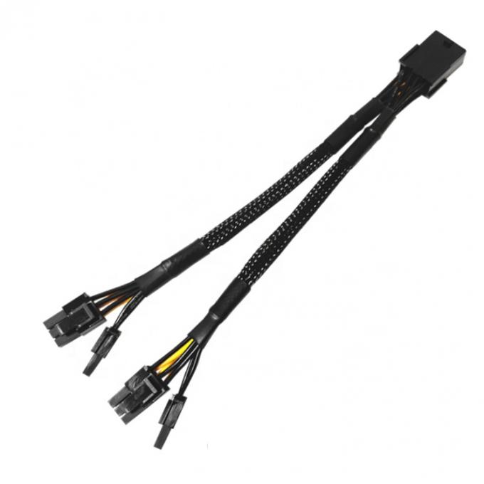 Manche tissée PCIe 8 broches Femme à double 8 broches Homme PCI Express Graphiques Carte vidéo GPU câble adaptateur d'alimentation 4