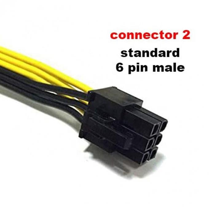 PCI-E 6 broches à 6 broches GPU ATX vidéo à carte graphique PCIE câble d'alimentation PCI Express 1